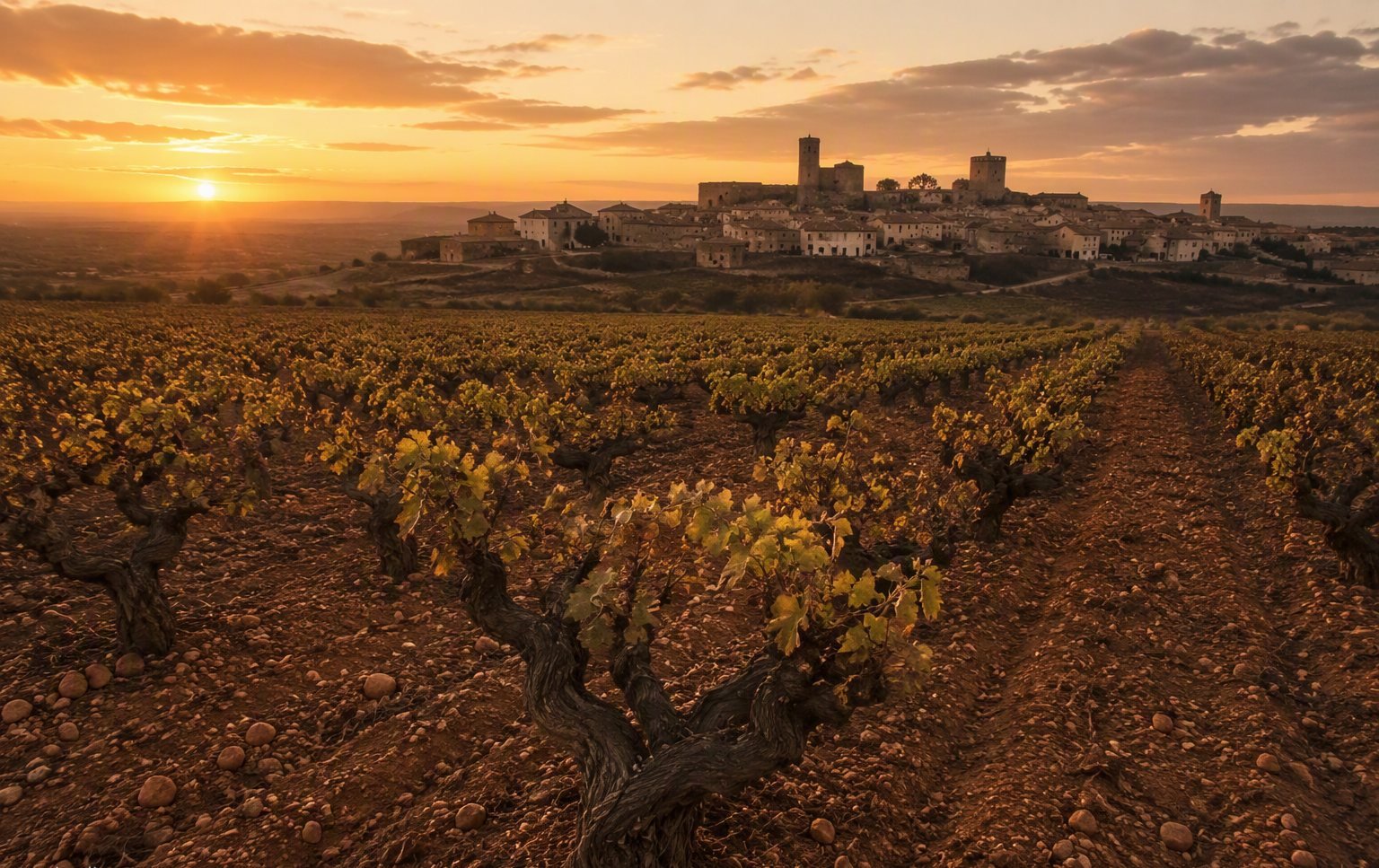 Vineyards over the Duero valley in Toro wine country
